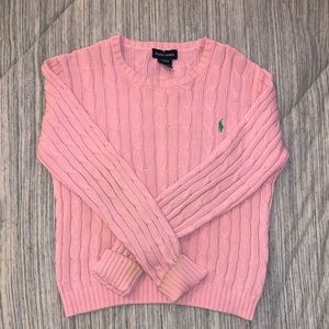 Kids Light Pink Ralph Lauren Sweater